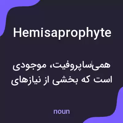 معنی hemisaprophyte به فارسی معنی hemisaprophyte به فارسی