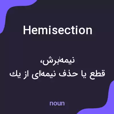 معنی hemisection به فارسی معنی hemisection به فارسی