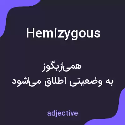 معنی hemizygous به فارسی
