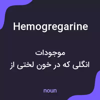 معنی hemogregarine به فارسی معنی hemogregarine به فارسی