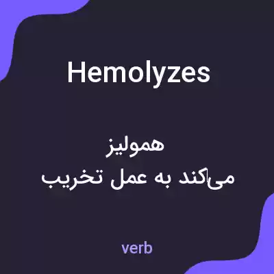 معنی hemolyzes به فارسی معنی hemolyzes به فارسی