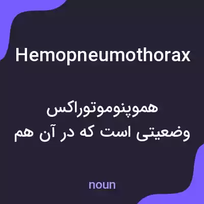 معنی hemopneumothorax به فارسی معنی hemopneumothorax به فارسی