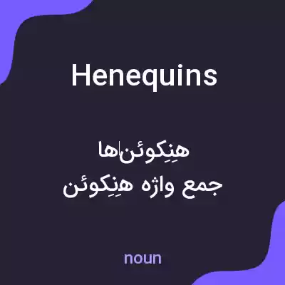 معنی henequins به فارسی معنی henequins به فارسی