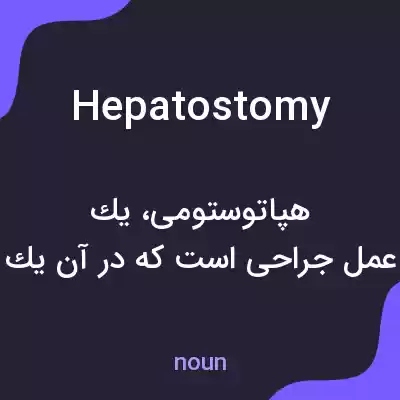 معنی hepatostomy به فارسی معنی hepatostomy به فارسی