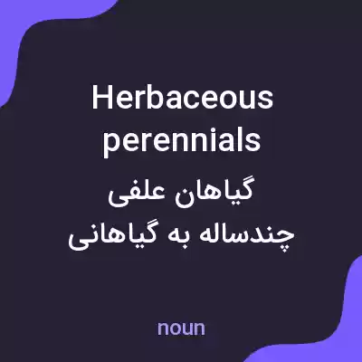 معنی herbaceous perennials به فارسی معنی herbaceous perennials به فارسی