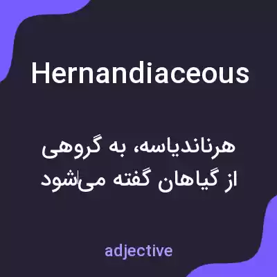 معنی hernandiaceous به فارسی معنی hernandiaceous به فارسی