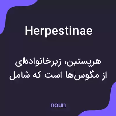 معنی herpestinae به فارسی معنی herpestinae به فارسی