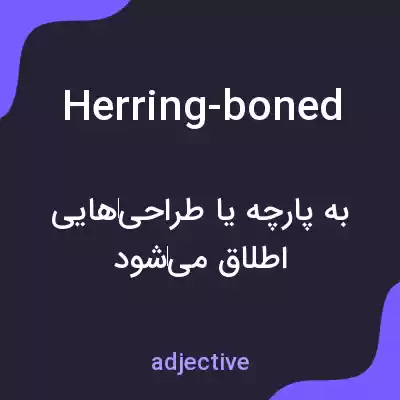 معنی herring-boned به فارسی
