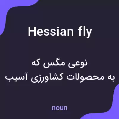 معنی hessian fly به فارسی معنی hessian fly به فارسی