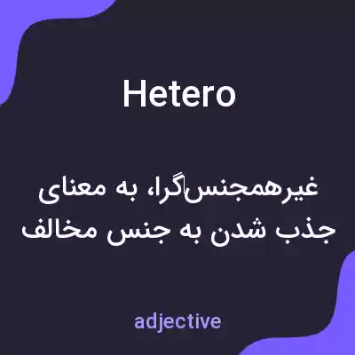 معنی hetero به فارسی معنی hetero به فارسی