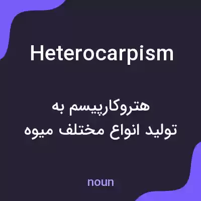 معنی heterocarpism به فارسی معنی heterocarpism به فارسی