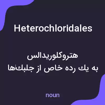 معنی heterochloridales به فارسی معنی heterochloridales به فارسی