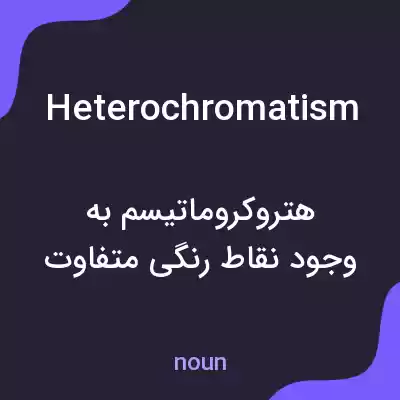 معنی heterochromatism به فارسی معنی heterochromatism به فارسی