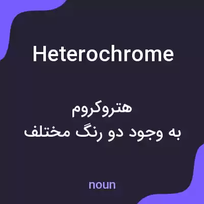 معنی heterochrome به فارسی معنی heterochrome به فارسی