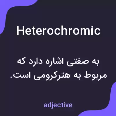 معنی heterochromic به فارسی معنی heterochromic به فارسی