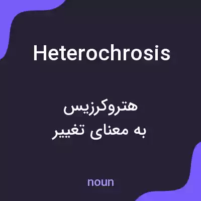 معنی heterochrosis به فارسی معنی heterochrosis به فارسی