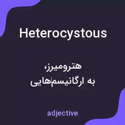 معنی heterocystous به فارسی معنی heterocystous به فارسی