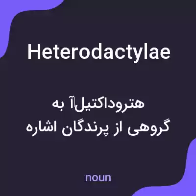 معنی heterodactylae به فارسی معنی heterodactylae به فارسی
