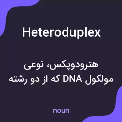 معنی heteroduplex به فارسی معنی heteroduplex به فارسی