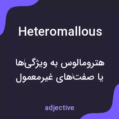معنی heteromallous به فارسی معنی heteromallous به فارسی