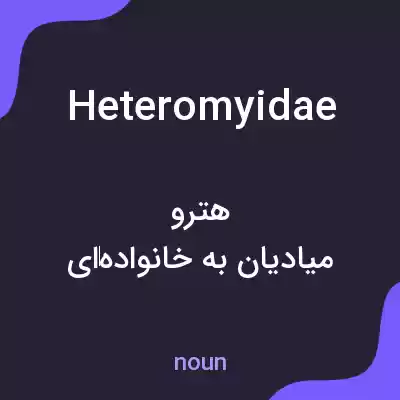 معنی heteromyidae به فارسی معنی heteromyidae به فارسی