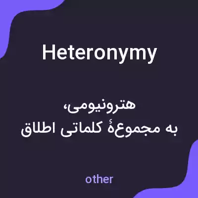 معنی heteronymy به فارسی معنی heteronymy به فارسی