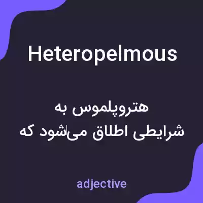 معنی heteropelmous به فارسی معنی heteropelmous به فارسی