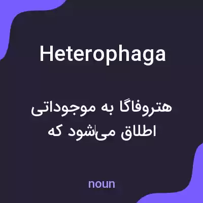 معنی heterophaga به فارسی معنی heterophaga به فارسی