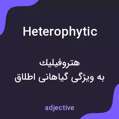 معنی heterophytic به فارسی معنی heterophytic به فارسی