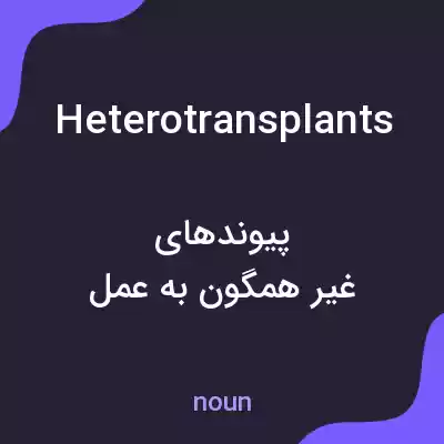 معنی heterotransplants به فارسی معنی heterotransplants به فارسی
