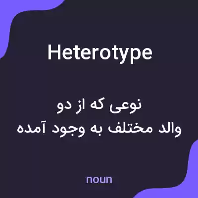 معنی heterotype به فارسی معنی heterotype به فارسی