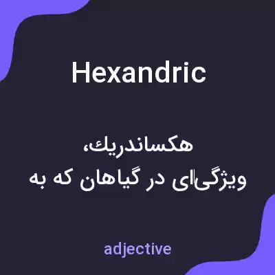 معنی hexandric به فارسی معنی hexandric به فارسی