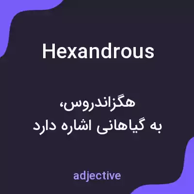 معنی hexandrous به فارسی معنی hexandrous به فارسی