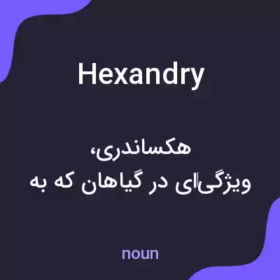 معنی hexandry به فارسی معنی hexandry به فارسی