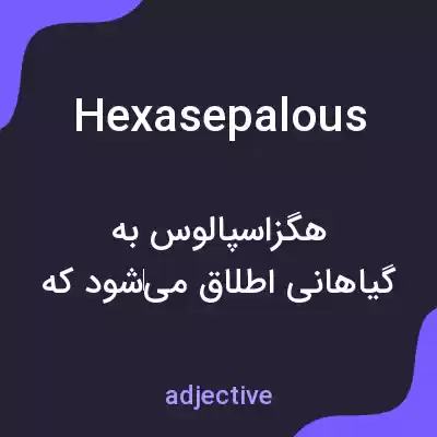 معنی hexasepalous به فارسی معنی hexasepalous به فارسی
