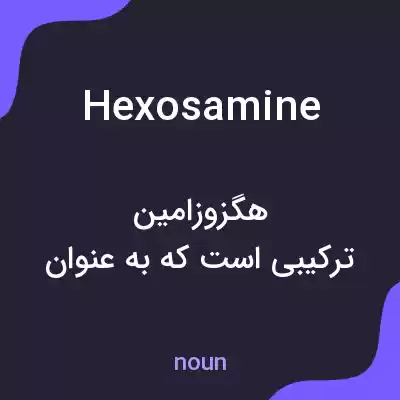 معنی hexosamine به فارسی معنی hexosamine به فارسی