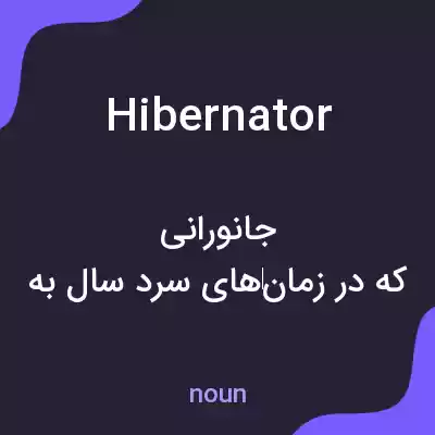 معنی hibernator به فارسی