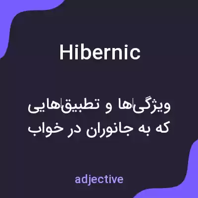 معنی hibernic به فارسی