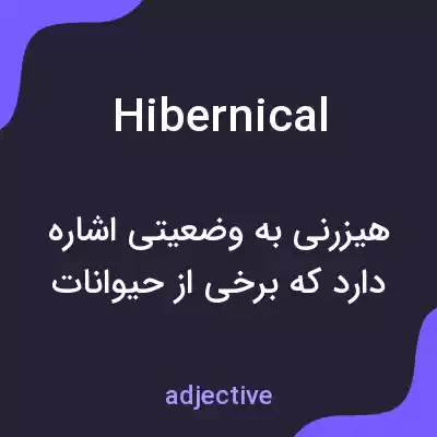 معنی hibernical به فارسی