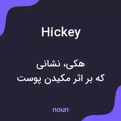 معنی hickey به فارسی