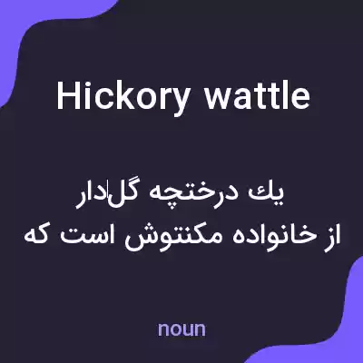 معنی hickory wattle به فارسی معنی hickory wattle به فارسی