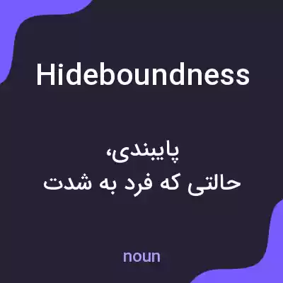 معنی hideboundness به فارسی معنی hideboundness به فارسی