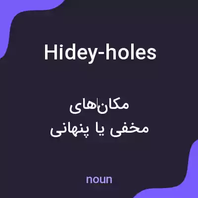 معنی hidey-holes به فارسی معنی hidey-holes به فارسی