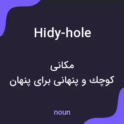 معنی hidy-hole به فارسی معنی hidy-hole به فارسی