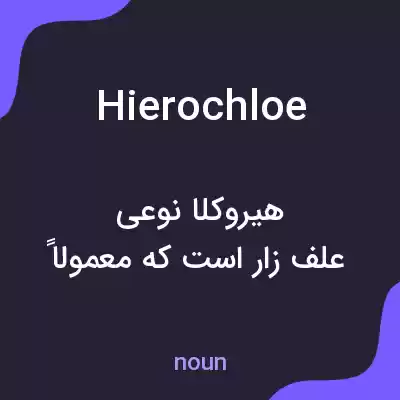 معنی hierochloe به فارسی معنی hierochloe به فارسی