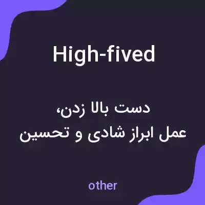 معنی high-fived به فارسی معنی high-fived به فارسی