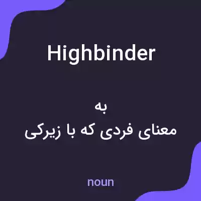معنی highbinder به فارسی معنی highbinder به فارسی