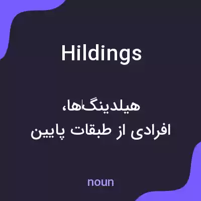 معنی hildings به فارسی معنی hildings به فارسی