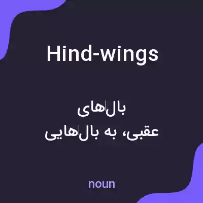 معنی hind-wings به فارسی معنی hind-wings به فارسی