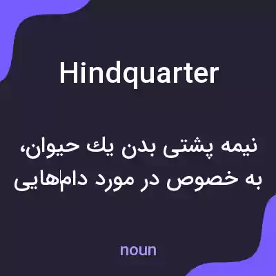 معنی hindquarter به فارسی معنی hindquarter به فارسی